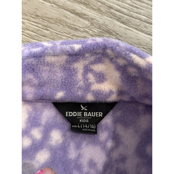 Eddie Bauer Girls Youth Jacket Violet Tulip Pattern Winter Size L 14/16 - Picture 3 of 5